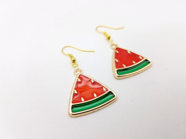 Melonen Ohrringe goldfarben